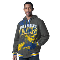 Los Angeles Rams G-III Sports by Carl Banks Dual Threat Reversable Full-Zip Hooded Jacket - Royal/Charcoal Jackets