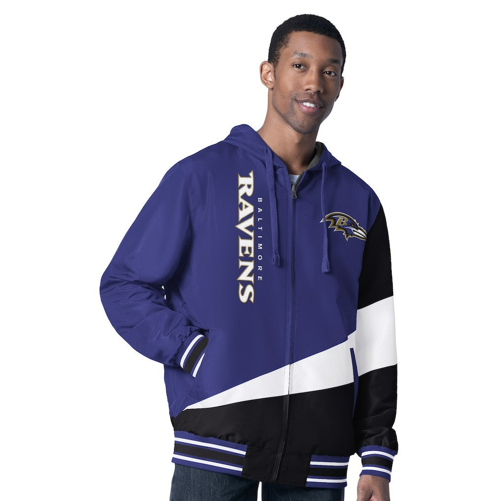 Baltimore Ravens G-III Sports by Carl Banks Dual Threat Reversable Full-Zip Hooded Jacket - Purple/Charcoal Jackets