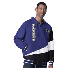Baltimore Ravens G-III Sports by Carl Banks Dual Threat Reversable Full-Zip Hooded Jacket - Purple/Charcoal Jackets