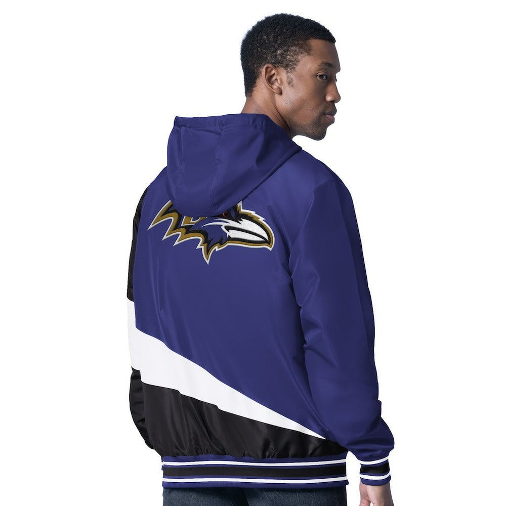 Baltimore Ravens G-III Sports by Carl Banks Dual Threat Reversable Full-Zip Hooded Jacket - Purple/Charcoal Jackets