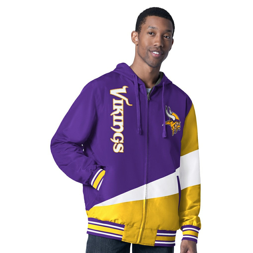 Minnesota Vikings G-III Sports by Carl Banks Dual Threat Reversable Full-Zip Hooded Jacket - Purple/Charcoal Jackets