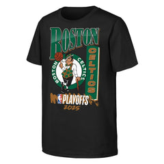 Boston Celtics Youth 2025 NBA Playoffs Hype T-Shirt Black