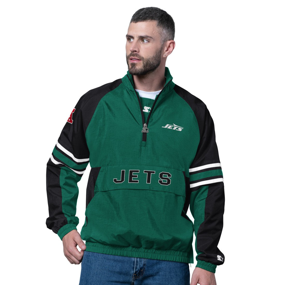 New York Jets Starter Prospect Half-Zip Pullover - Green Pullover