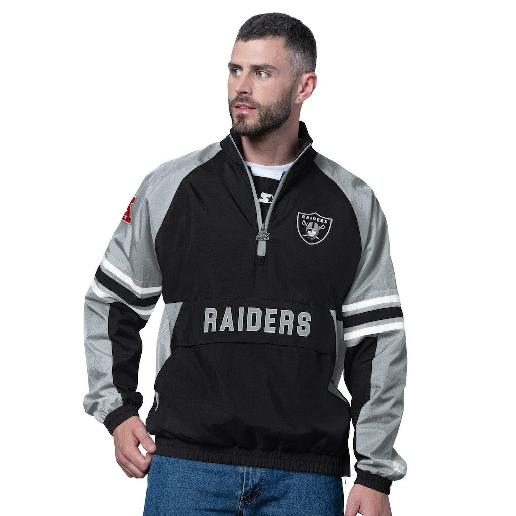 Las Vegas Raiders Starter Prospect Half-Zip Pullover - Black Pullover