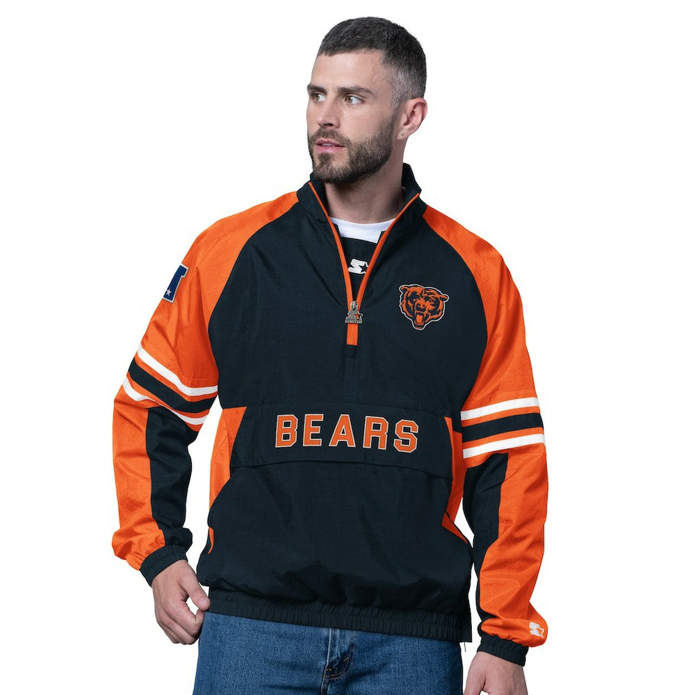 Chicago Bears Starter Prospect Half-Zip Pullover - Navy Pullover