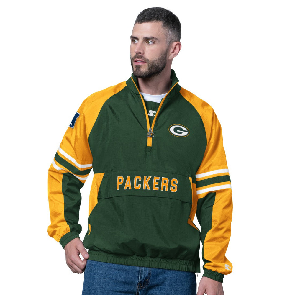 Green Bay Packers Starter Prospect Half-Zip Pullover - Green Pullover