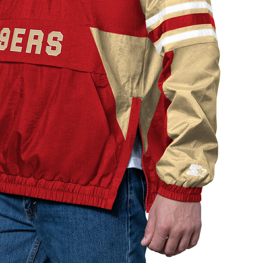 San Francisco 49ers Starter Prospect Half-Zip Pullover - Scarlet Pullover