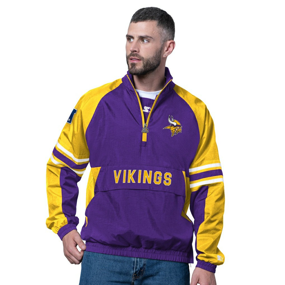 Minnesota Vikings Starter Prospect Half-Zip Pullover - Purple Pullover