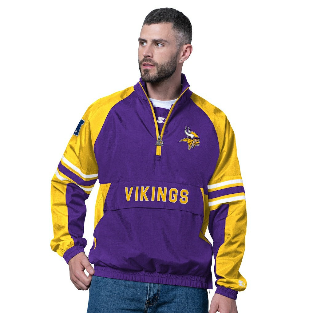 Minnesota Vikings Starter Prospect Half-Zip Pullover - Purple Pullover