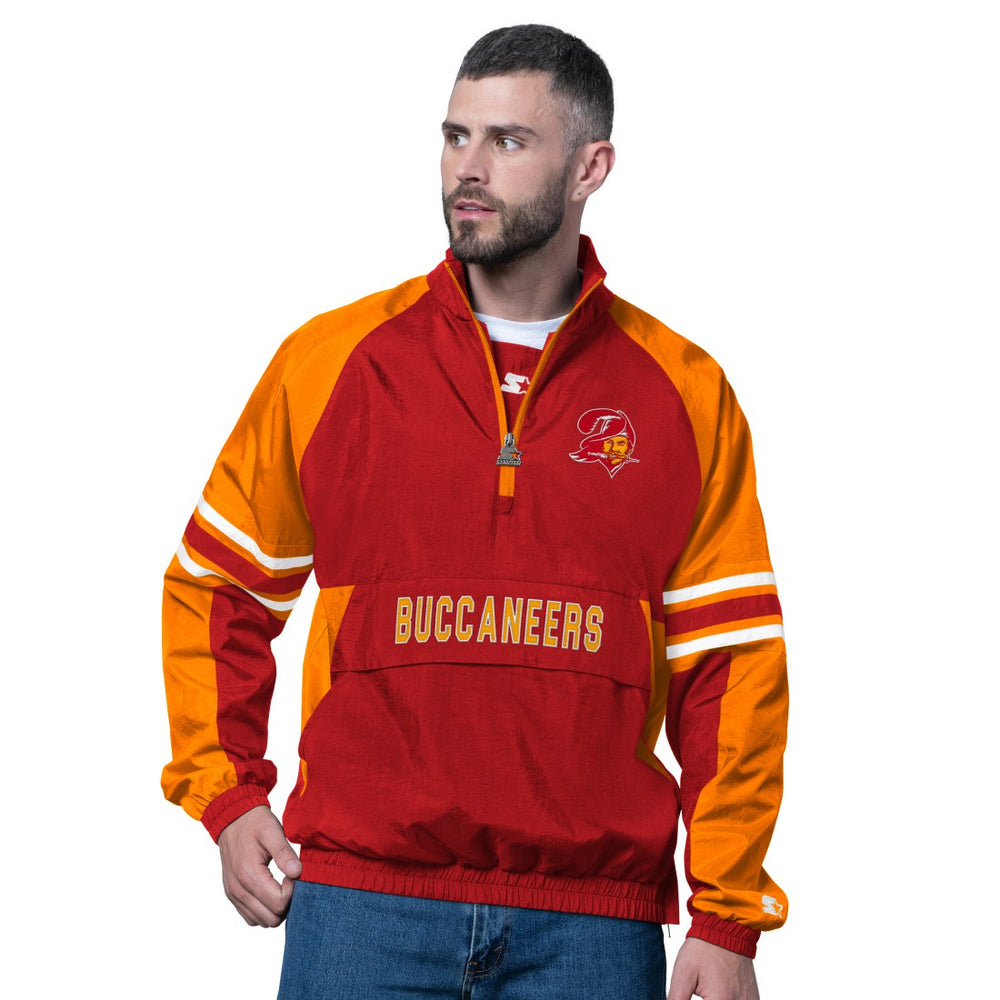 Tampa Bay Buccaneers Starter Vintage Logo Prospect Half-Zip Pullover - Red Pullover
