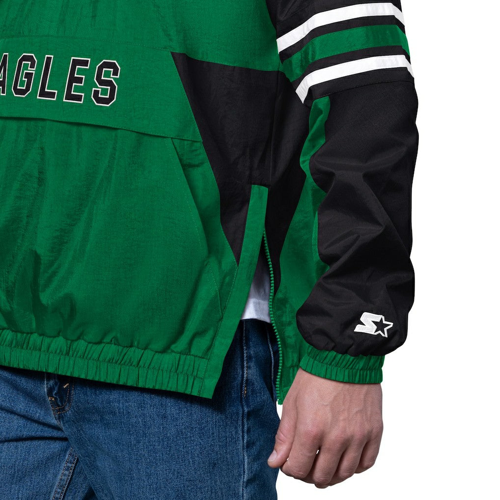Philadelphia Eagles Starter Vintage Logo Prospect Half-Zip Pullover - Kelly Green Pullover