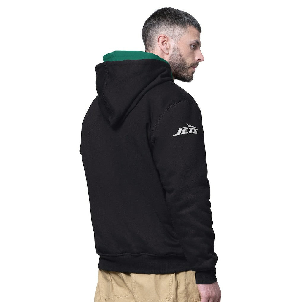 New York Jets Starter Big Shot Full-Zip Double Hoodie - Black Hoodies