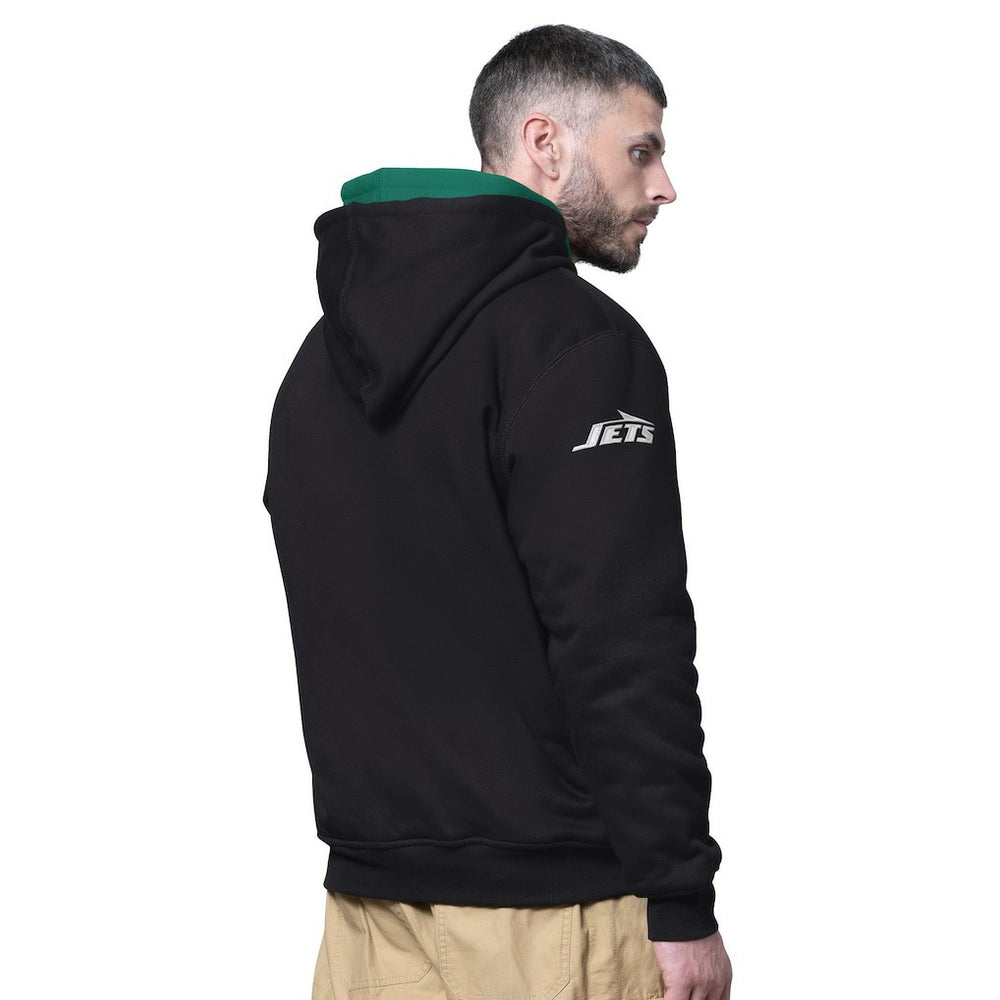 New York Jets Starter Big Shot Full-Zip Double Hoodie - Black Hoodies
