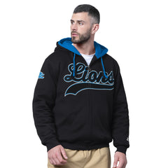 Detroit Lions Starter Big Shot Full-Zip Double Hoodie - Black Hoodies