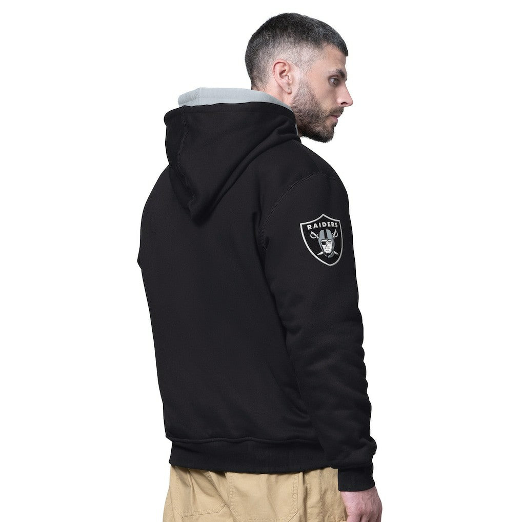 Las Vegas Raiders Starter Big Shot Full-Zip Double Hoodie - Black Hoodies