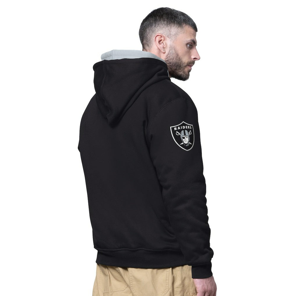 Las Vegas Raiders Starter Big Shot Full-Zip Double Hoodie - Black Hoodies