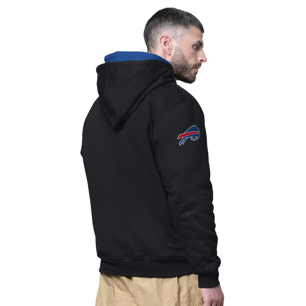 Buffalo Bills Starter Big Shot Full-Zip Double Hoodie - Black Hoodies