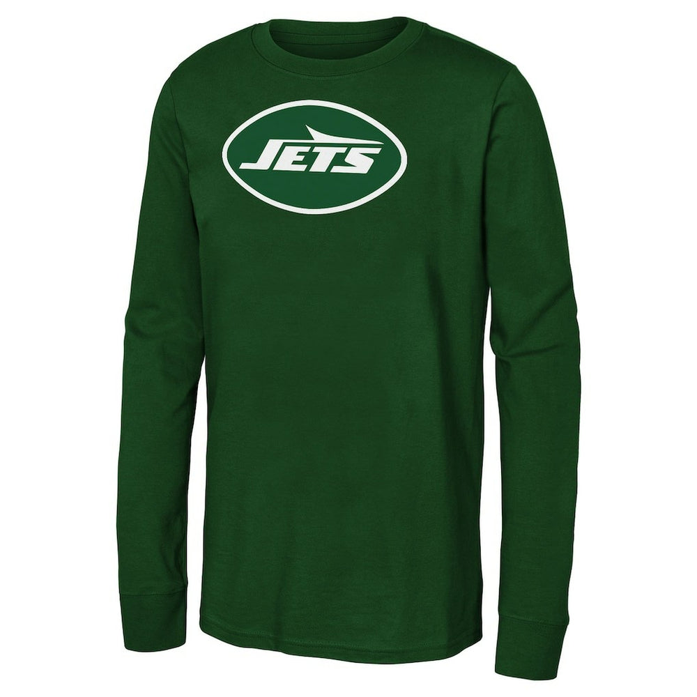 New York Jets Youth Primary Logo Long Sleeve T-Shirt - Green T-shirts
