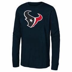 Houston Texans Youth Primary Logo Long Sleeve T-Shirt - Navy T-shirts