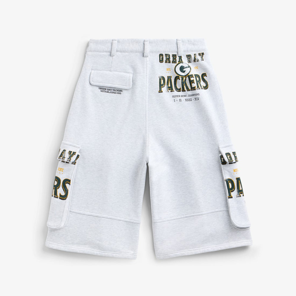 Green Bay Packers Off Season x NFL Women's Fleece Cargo Shorts - Heather Gray Shorts