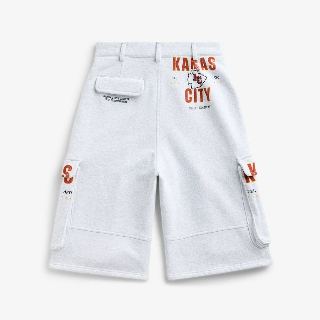 Kansas City Chiefs Off Season x NFL Women's Fleece Cargo Shorts - Heather Gray Shorts