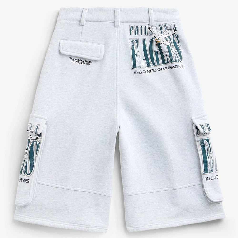 Philadelphia Eagles Off Season x NFL Women's Fleece Cargo Shorts - Heather Gray Shorts