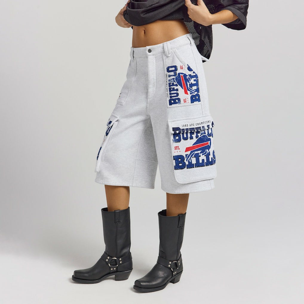 Buffalo Bills Off Season x NFL Women's Fleece Cargo Shorts - Heather Gray Shorts