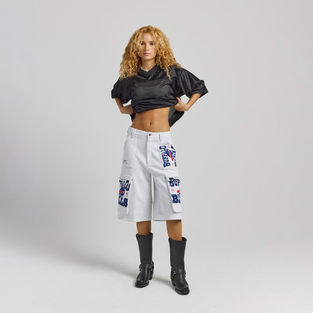 Buffalo Bills Off Season x NFL Women's Fleece Cargo Shorts - Heather Gray Shorts