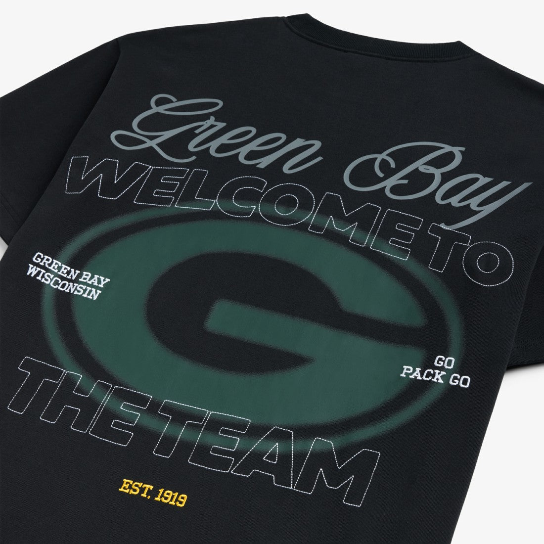 Green Bay Packers Off Season x NFL Unisex Graphic T-Shirt - Black T-shirts