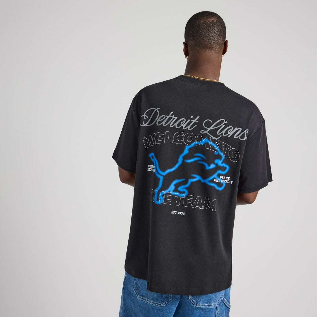Detroit Lions Off Season x NFL Unisex Graphic T-Shirt - Black T-shirts