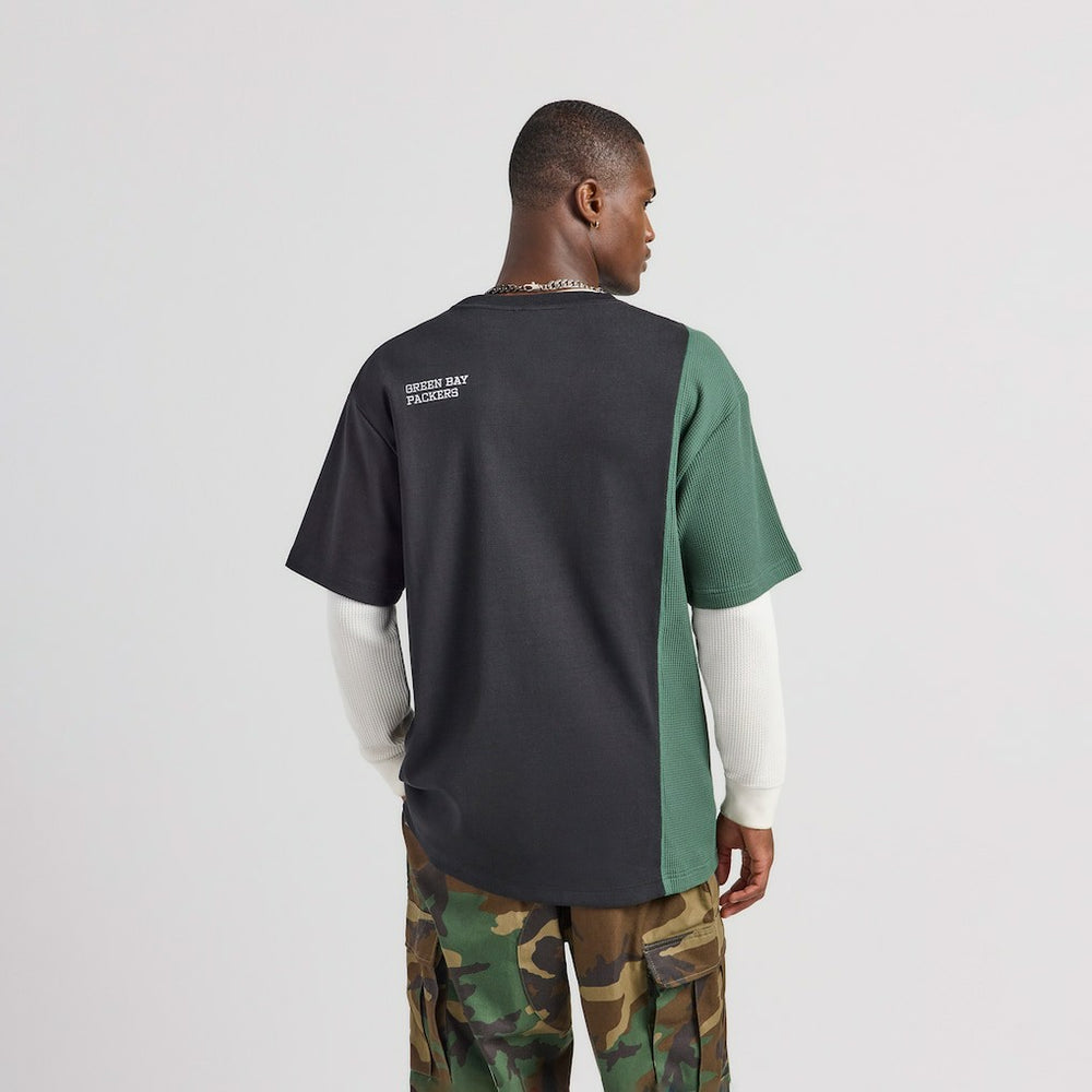 Green Bay Packers Off Season x NFL Unisex Spliced T-Shirt - Black T-shirts
