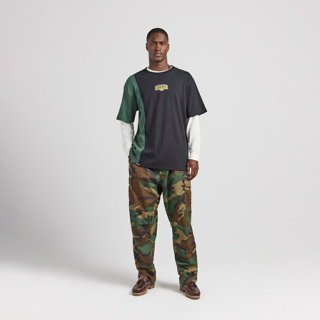 Green Bay Packers Off Season x NFL Unisex Spliced T-Shirt - Black T-shirts