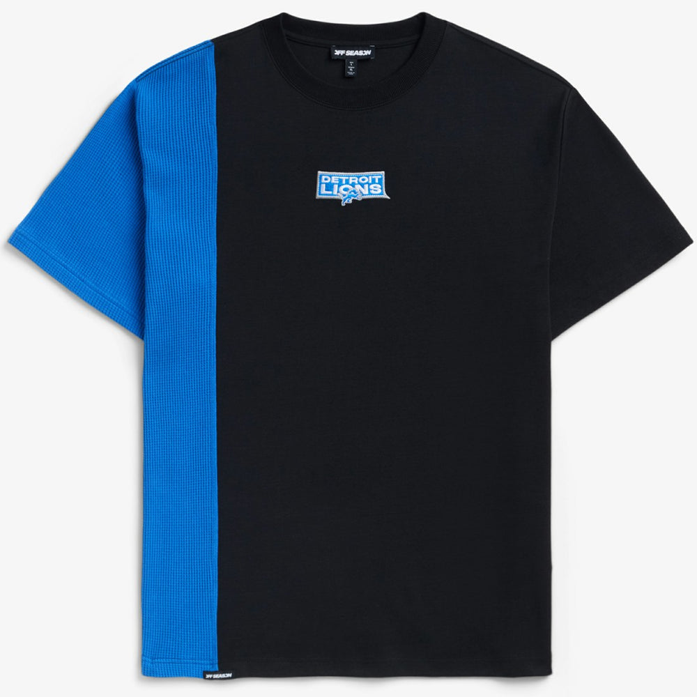 Detroit Lions Off Season x NFL Unisex Spliced T-Shirt - Black T-shirts