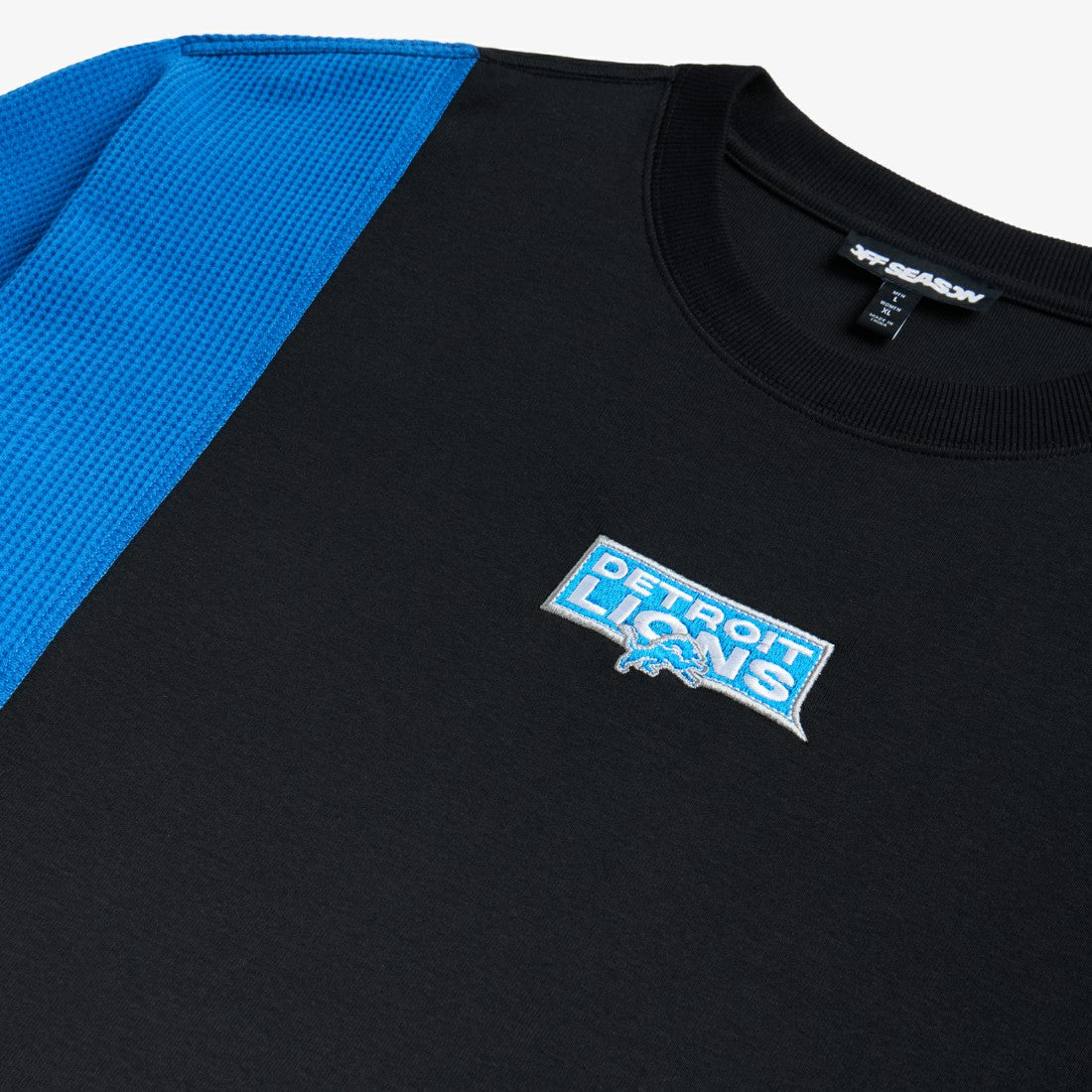 Detroit Lions Off Season x NFL Unisex Spliced T-Shirt - Black T-shirts