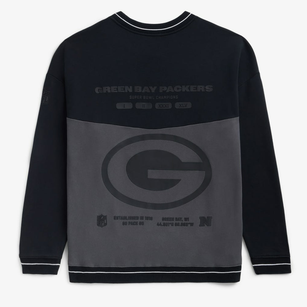 Green Bay Packers Off Season x NFL Unisex Fleece Sweatshirt - Black Sweatshirts