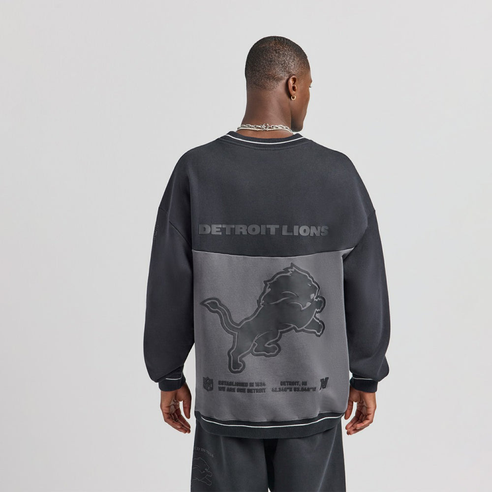 Detroit Lions Off Season x NFL Unisex Fleece Sweatshirt - Black Sweatshirts