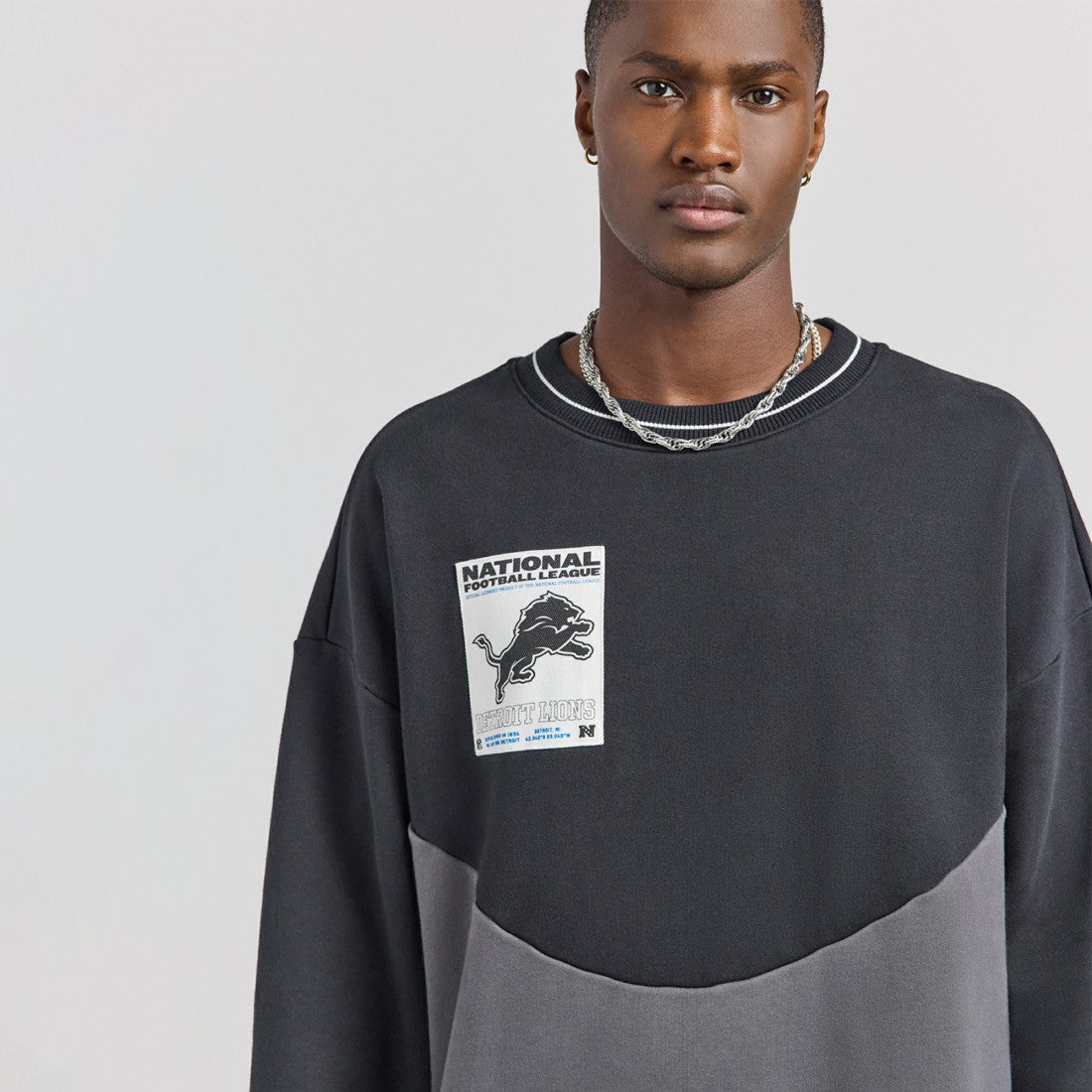 Detroit Lions Off Season x NFL Unisex Fleece Sweatshirt - Black Sweatshirts