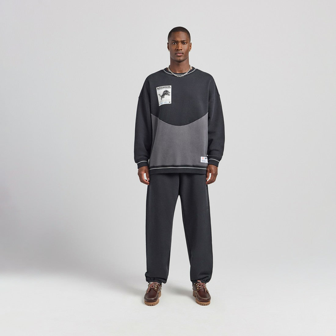 Detroit Lions Off Season x NFL Unisex Fleece Sweatshirt - Black Sweatshirts