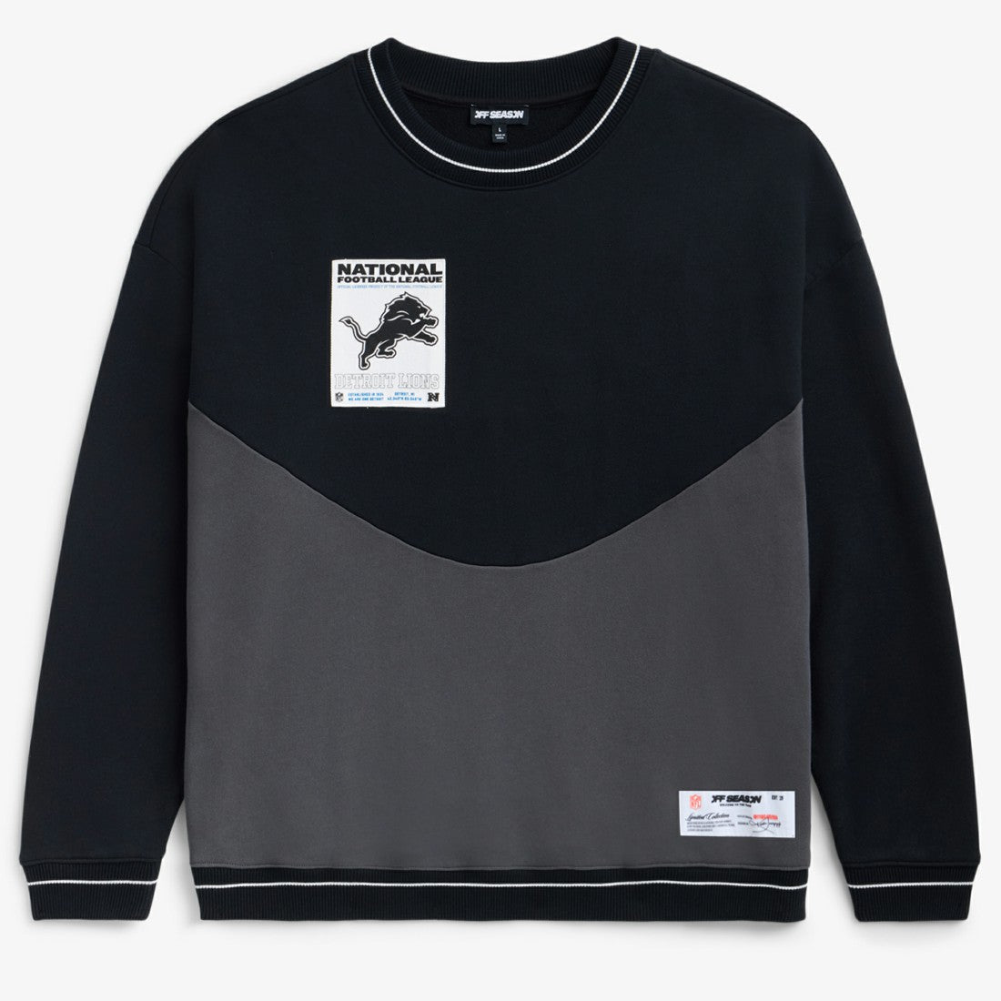 Detroit Lions Off Season x NFL Unisex Fleece Sweatshirt - Black Sweatshirts