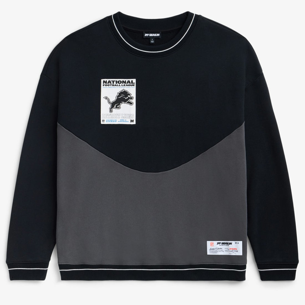 Detroit Lions Off Season x NFL Unisex Fleece Sweatshirt - Black Sweatshirts