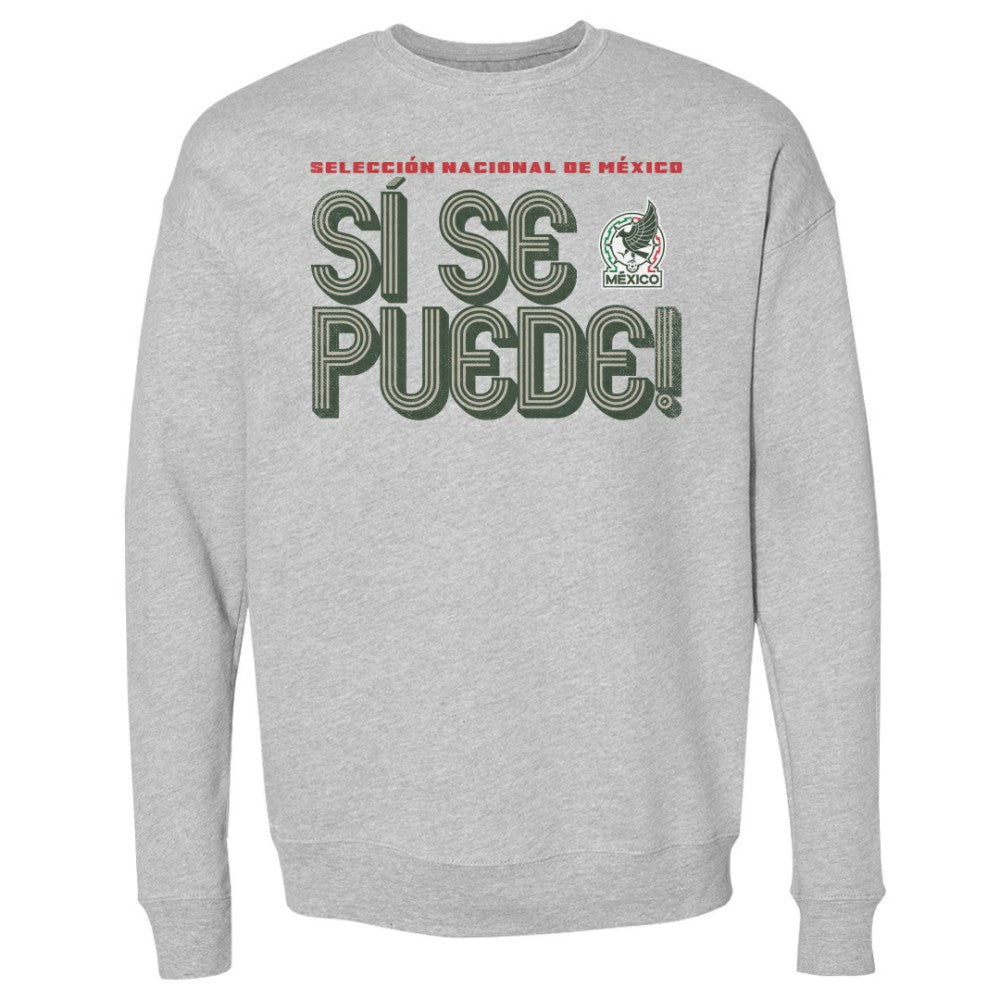Mexico National Team 500 Level Si Se Puede Inline Bold Pullover Sweatshirt Heather Gray