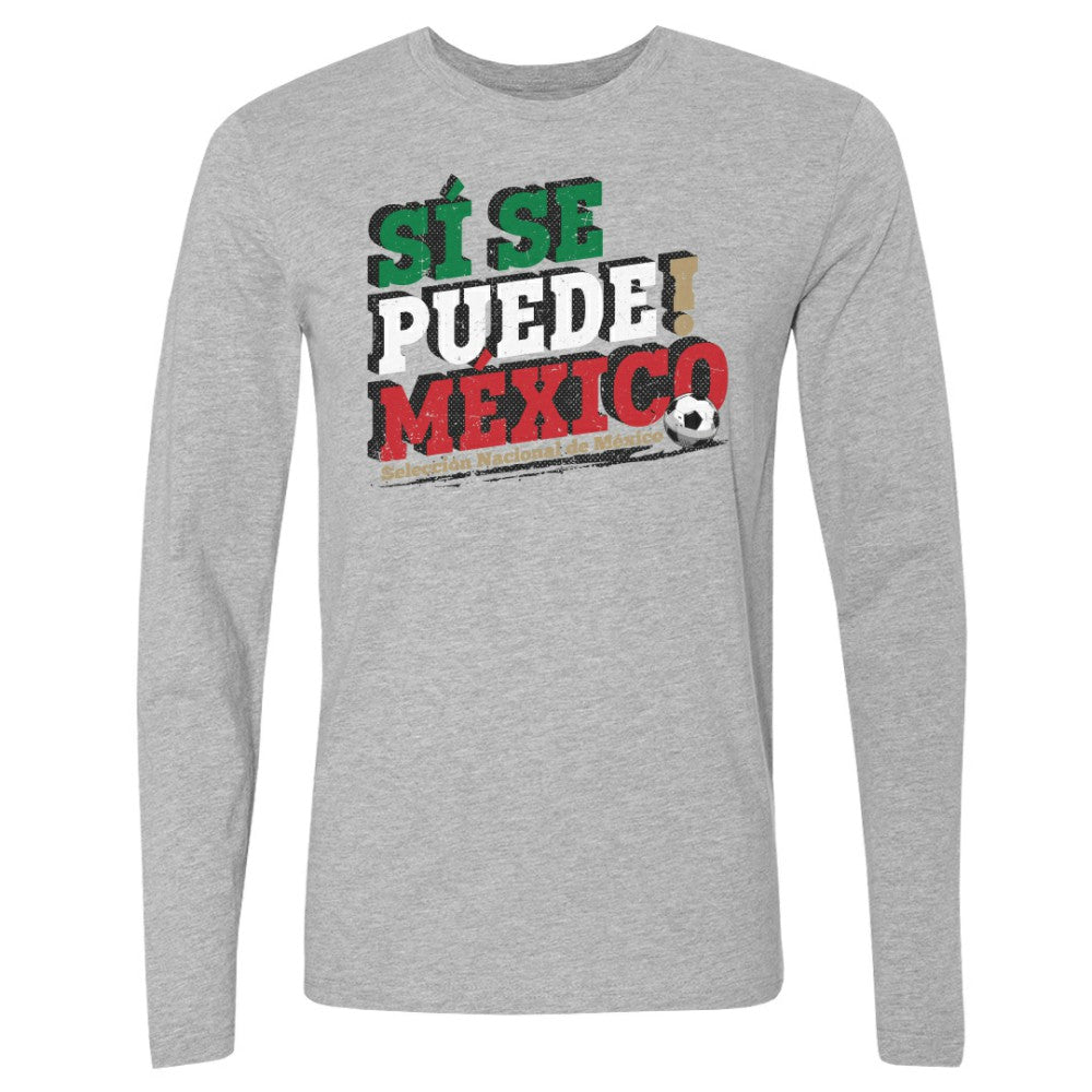 Mexico National Team 500 Level Si Se Puede Long Sleeve T-Shirt Heather Gray