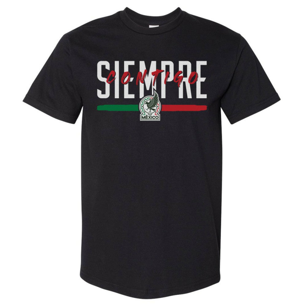 Mexico National Team 500 Level Siempre Contigo Heavyweight T-Shirt Black