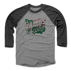 Mexico National Team 500 Level Vamos Todos Country 3/4-Sleeve Tri-Blend Baseball T-Shirt Black/Heather Gray