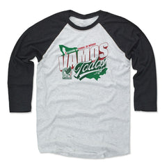Mexico National Team 500 Level Vamos Todos 3/4-Sleeve Tri-Blend Baseball T-Shirt Black/White