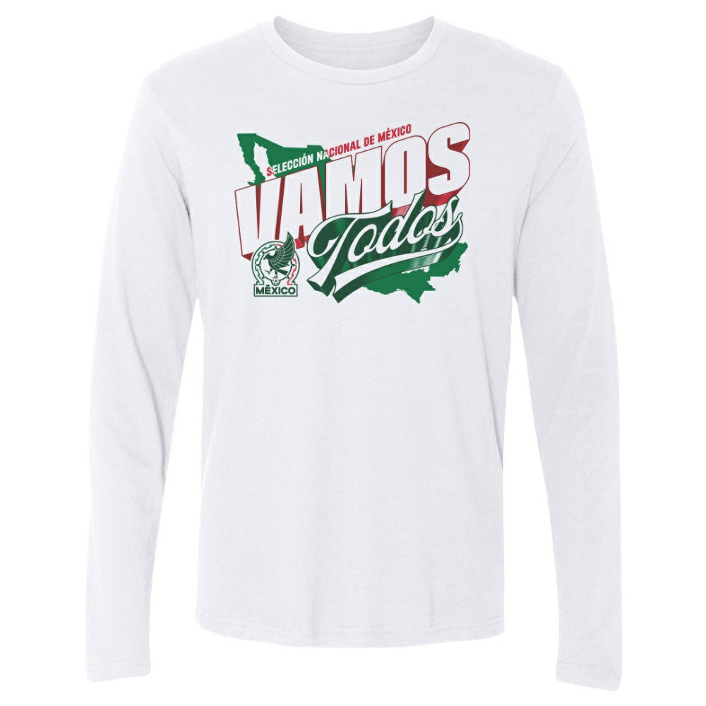 Mexico National Team 500 Level Vamos Todos Country Long Sleeve T-Shirt White