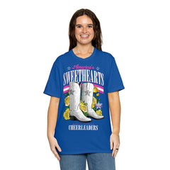 Dallas Cowboys Cheerleaders Women's Sweetheart Boots T-Shirt - Royal T-shirts