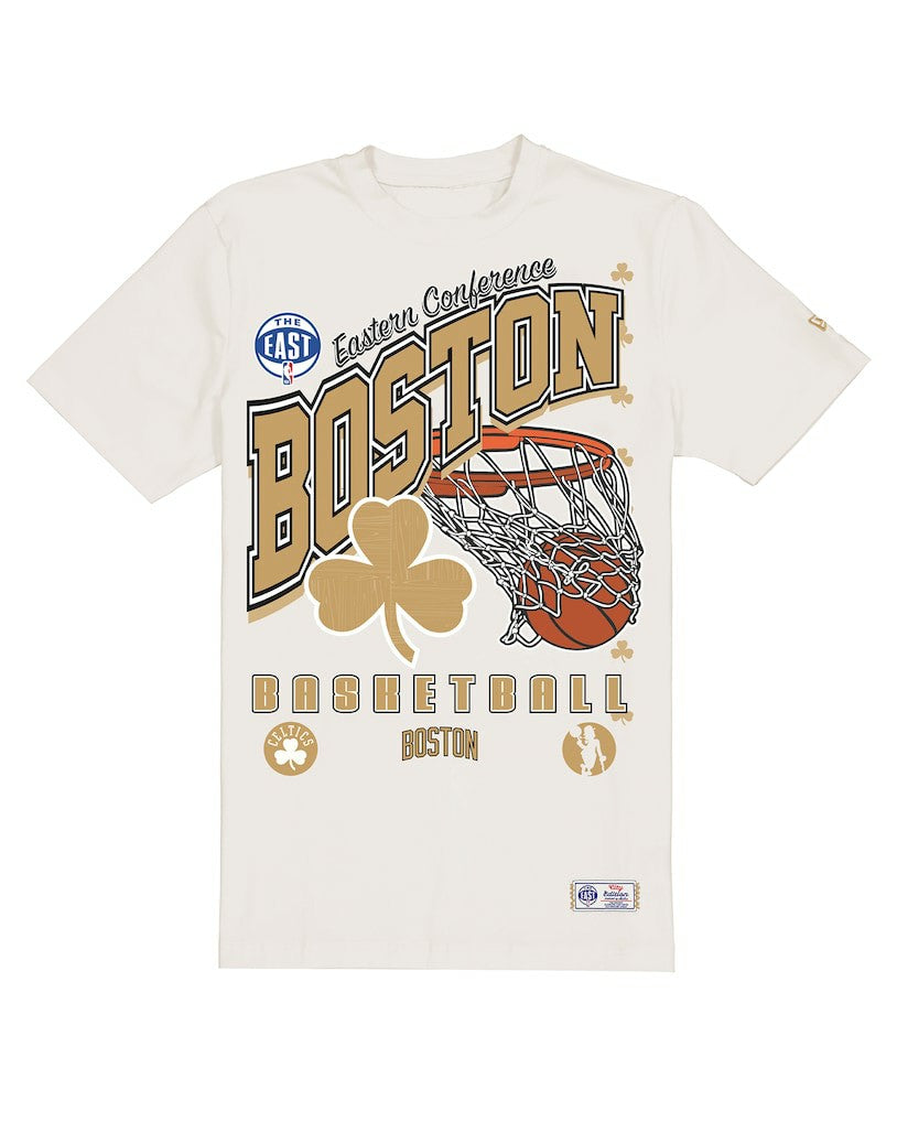 Boston Celtics Oversized City Edition Remix Vintage T-Shirt Cream - New Era outlet