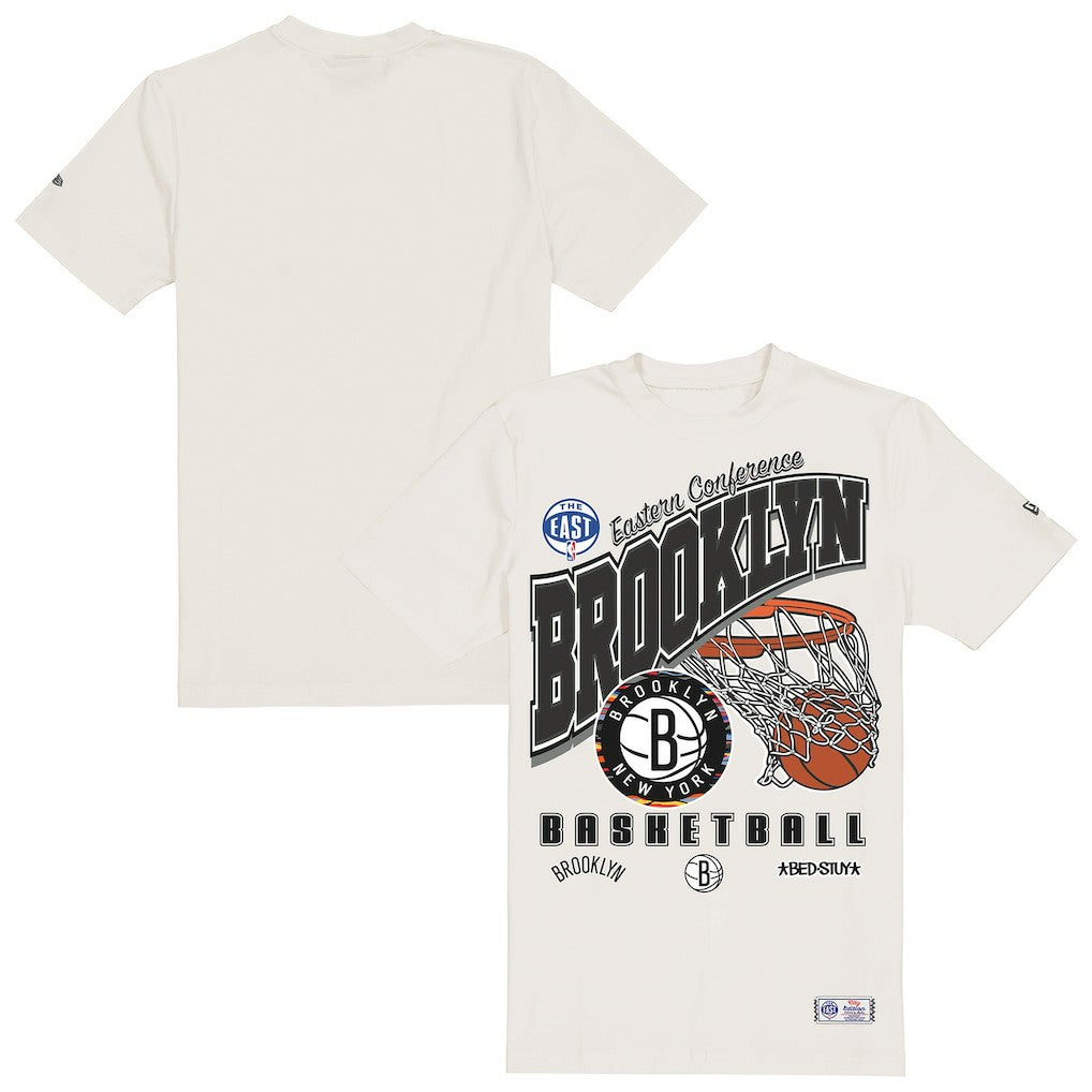 Brooklyn Nets Oversized City Edition Remix Vintage T-Shirt Cream - New Era