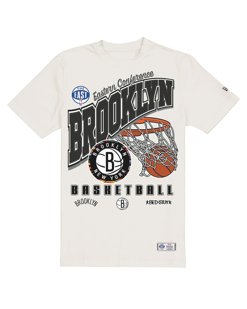 Brooklyn Nets Oversized City Edition Remix Vintage T-Shirt Cream - New Era